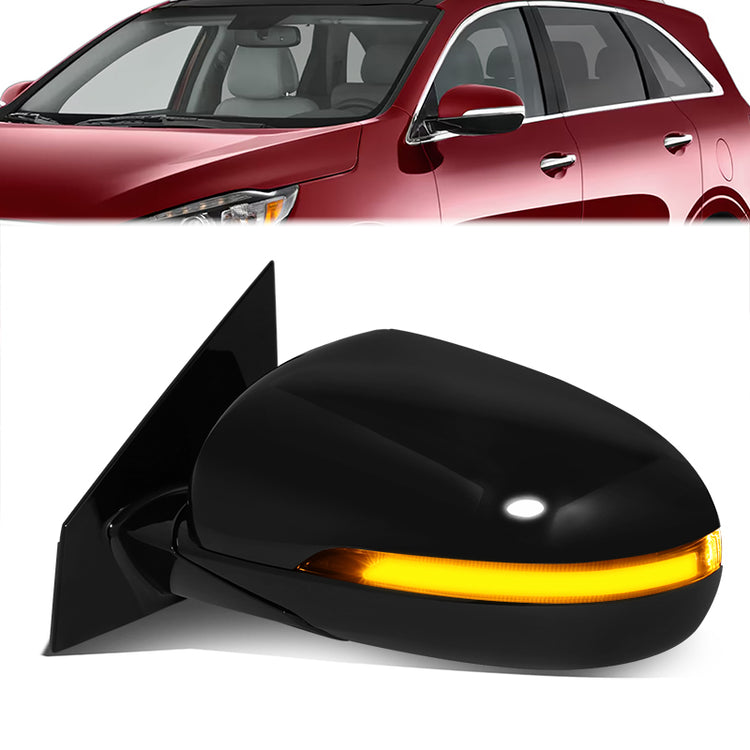 RETROVISOR MIRROR - OE STYLE - KIA SORENTO 16-18 - WITH POWER FOLD WITH HEATED GLASS - DRIVER SIDE - PAINT TO MATCH - BLACK