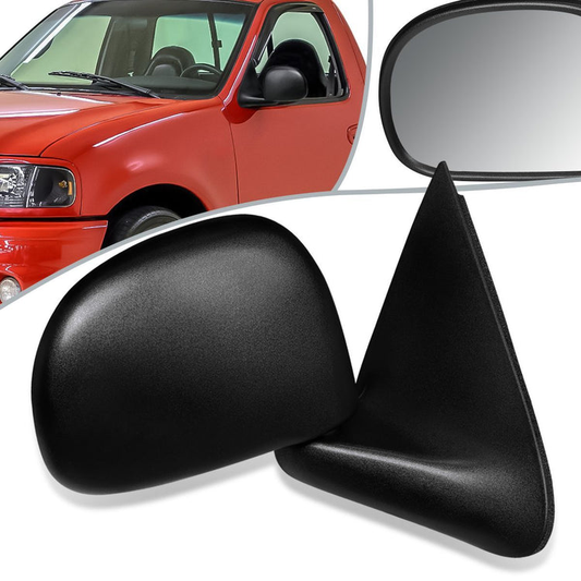 RETROVISOR MIRROR - OEM - 97-03 FORD F-150 / 97-99 FORD F-250 - MANUAL - TEXTURED - BLACK - RIGHT