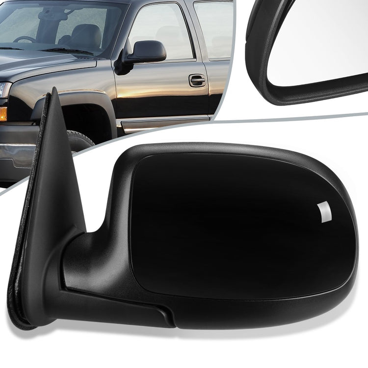 RETROVISOR MIRROR - OEM - 03-06 CHEVY AVALANCHE 1500, 2500 - POWERED - HEATED - GLOSSY - BLACK - LEFT