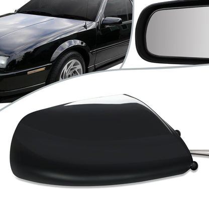 RETROVISOR MIRROR - OEM - 87-96 CHEVY CORSA - MANUAL - W/ CABLE - BLACK MATERIAL - RIGHT