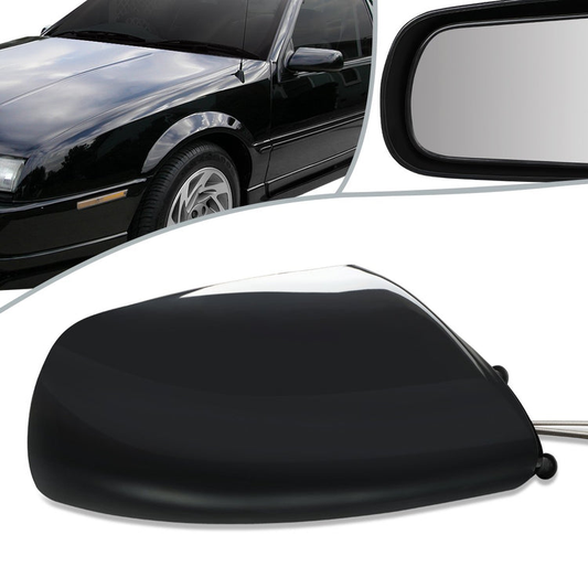 RETROVISOR MIRROR - OEM - 87-96 CHEVY CORSA - MANUAL - W/ CABLE - BLACK MATERIAL - RIGHT