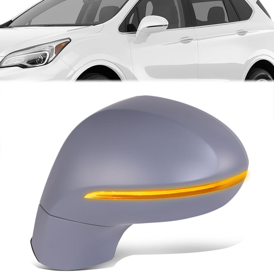 RETROVISOR MIRROR - OE STYLE - BUICK ENVISION 17-20 - WITH POWER WITH HEATED GLASS WITH SIGNAL - DRIVER SIDE - PAINT TO MATCH - BLACK