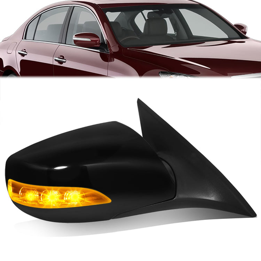 RETROVISOR MIRROR - OE STYLE - HYUNDAI GENESIS COUPE 10-16 - WITH POWER WITH HEATED GLASS WITH TURN SIGNAL - PASSENGER SIDE - PAINT TO MATCH - BLACK