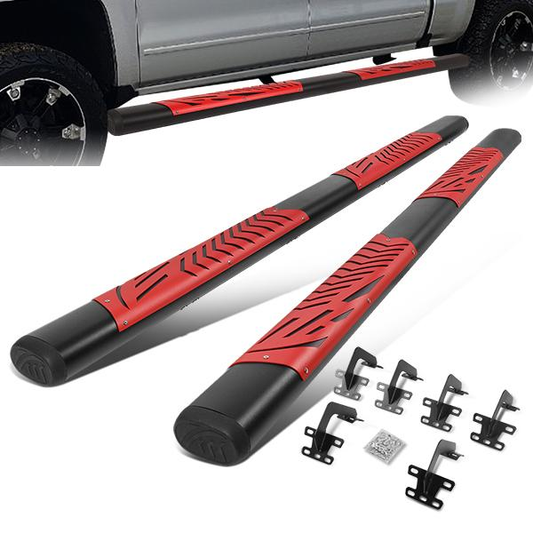 ESTRIBOS 5" - 19-20 DODGE RAM 1500 - CREW CAB - BLACK / RED