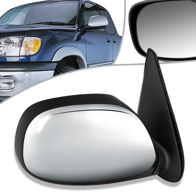 RETROVISOR MIRROR - OEM - 04-06 TOYOTA TUNDRA CREW CAB - POWER MIRROR ADJUSTMENT - HEATED - CHROME - RIGHT