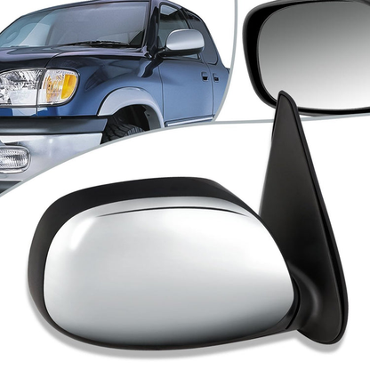 RETROVISOR MIRROR - OEM - 04-06 TOYOTA TUNDRA CREW CAB - POWER MIRROR ADJUSTMENT - HEATED - CHROME - RIGHT