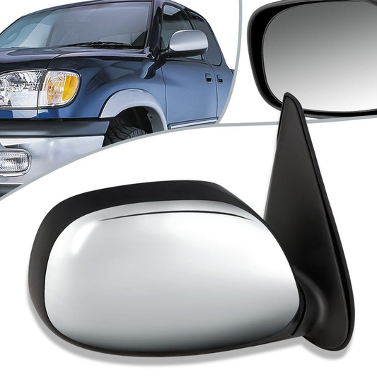 RETROVISOR MIRROR - OEM - 04-06 TOYOTA TUNDRA CREW CAB - POWER MIRROR ADJUSTMENT - HEATED - CHROME - RIGHT