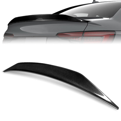 SPOILER CAR ROOF SPOILER - 17-21 AUDI A4 QUATTRO / 17-20 AUDI A4 - FITS SEDAN MODELS - CARBON FIBER BLACK