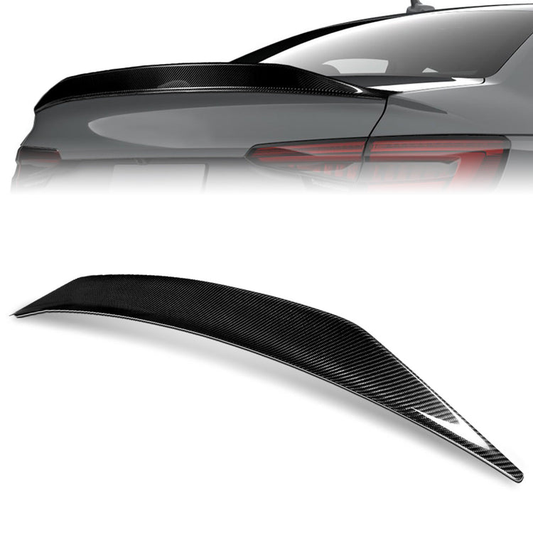 SPOILER CAR ROOF SPOILER - 17-21 AUDI A4 QUATTRO / 17-20 AUDI A4 - FITS SEDAN MODELS - CARBON FIBER BLACK