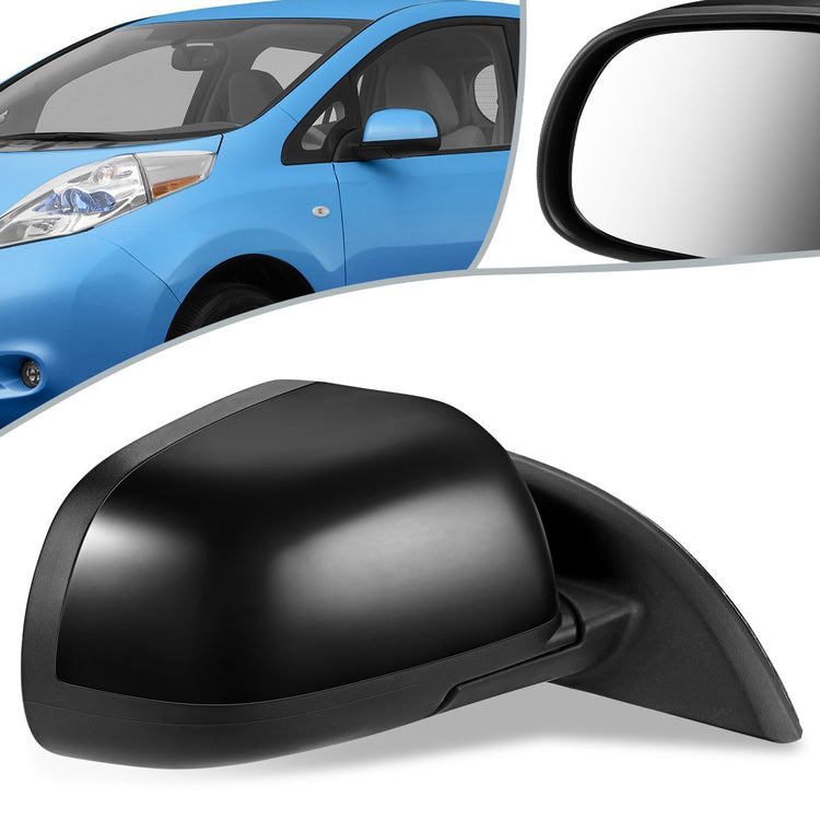 RETROVISOR MIRROR - OEM - 10-15 NISSAN LEAF - POWERED - FOLDING - BLACK MATERIAL - RIGHT