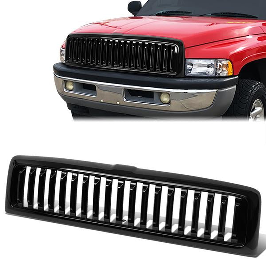 PARRILLA GRILLE - 94-01 DODGE RAM 1500 / 94-02 DODGE RAM 2500, 3500 - VERTICAL FENCE STYLE - BLACK