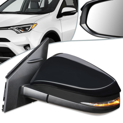 RETROVISOR MIRROR - OEM - 13-15 TOYOTA RAV4 - POWERED - HEATED - TEXTURED - BLACK - LEFT
