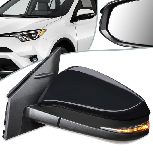 RETROVISOR MIRROR - OEM - 13-15 TOYOTA RAV4 - POWERED - HEATED - TEXTURED - BLACK - LEFT