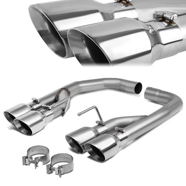 TUBERIA CATBACK AXELBACK - 18-20 FORD MUSTANG 5.0L - DUAL ROLLED TIP - STAINLESS STEEL