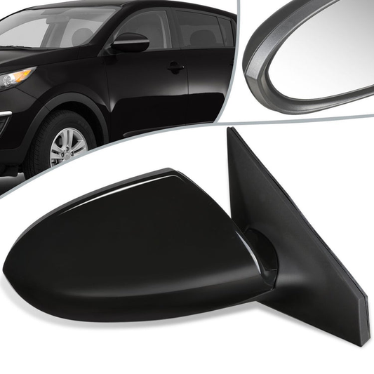 RETROVISOR MIRROR - OEM - 11-16 KIA SPORTAGE - POWERED - TEXTURED - BLACK - RIGHT