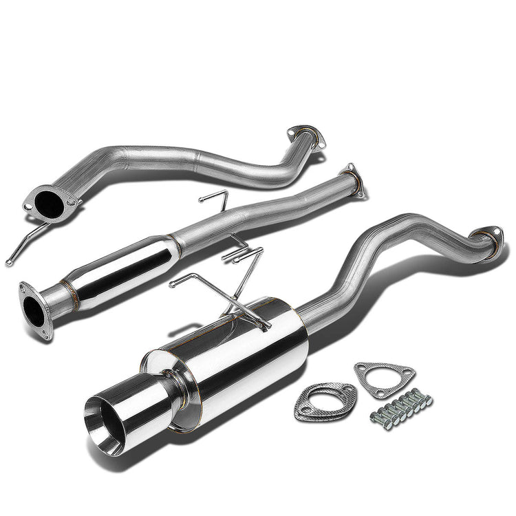 TUBERIA CATBACK CATBACK - 92-00 HONDA CIVIC 2/4-DOOR - SINGLE ROLLED TIP - STAINLESS STEEL