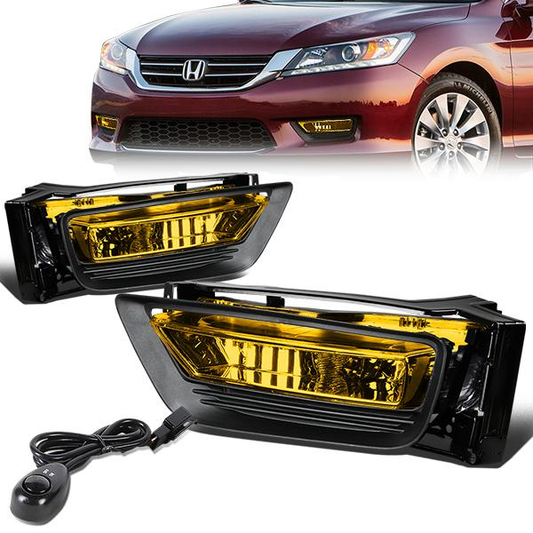 FAROS DE NIEBLA 13-14 HONDA ACCORD 4-DOOR - W/ SWITCH - H11 BULB - AMBER