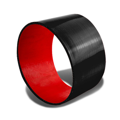 COPLE DE SILICON 3-PLY - 3.50" STRAIGHT - BLACK / RED