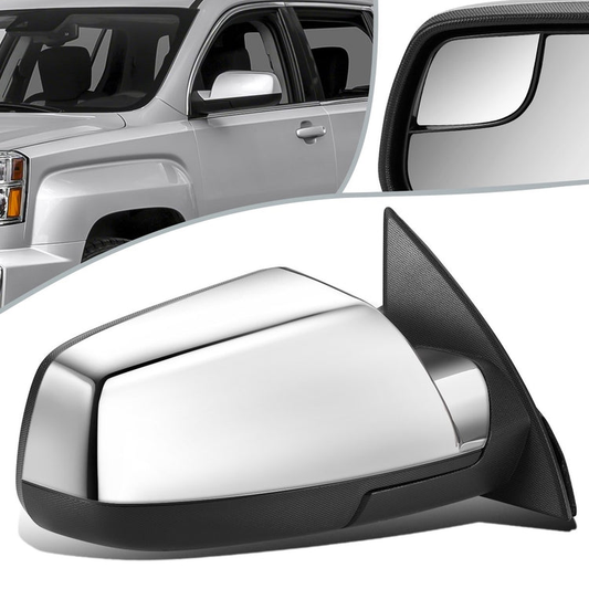 RETROVISOR MIRROR - OEM - 10-17 GMC TERRAIN - POWERED - HEATED - FOLDING - W/ BLIND SPOT GLASS - CHROME - RIGHT
