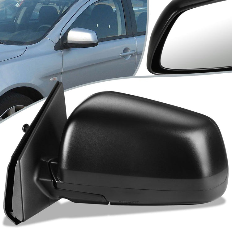 RETROVISOR MIRROR - OEM - 08-14 MITSUBISHI LANCER - POWERED - PAINTABLE - BLACK - LEFT