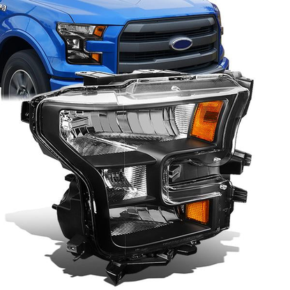 FAROS OE STYLE - 15-17 FORD F-150 - ONLY FITS MODELS W/ COMPOSITE HEADLIGHTS - H11 LOW BEAM / 9005 HIGH BEAM - BLACK HOUSING - RIGHT