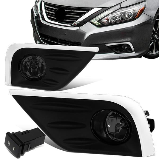 FAROS DE NIEBLA 16-18 NISSAN ALTIMA 4-DR - WITH SWITCH, CHROME TRIM BEZEL - SMOKE