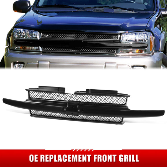 PARRILLA GRILLE - CV TRAIL-BLAZR 02-05/ GRILLE ASS'Y/ GRAY/BLACK W/BLACK MLDG/ (W/O H/L WASHER TYPE)//PARTS.NO,GM1200470//OEM NO,10358121