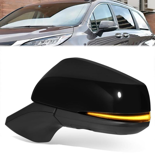 RETROVISOR MIRROR - OE STYLE - TOYOTA SIENNA 2021-2024 - WITH POWER FOLD WITH HEATED WITH SIGNAL WITH MEMORY WITH BLIND SPOT MIRROR - DRIVER LEFT SIDE - BLACK