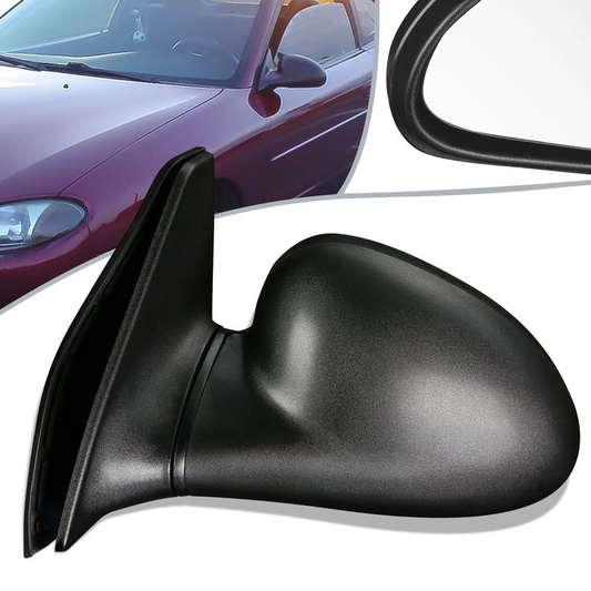 RETROVISOR MIRROR - OEM - 98-03 FORD ESCORT - MANUAL - TEXTURED - BLACK - LEFT