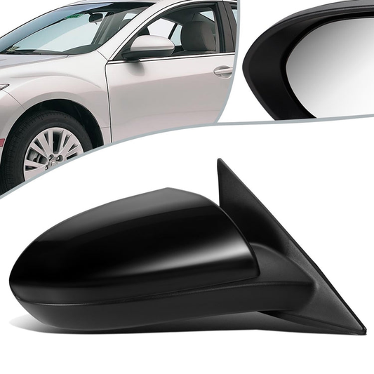 RETROVISOR MIRROR - OEM - 09-13 MAZDA 6 - POWERED - W/ PUDDLE LIGHT - W/ BSD - BLACK MATERIAL - RIGHT
