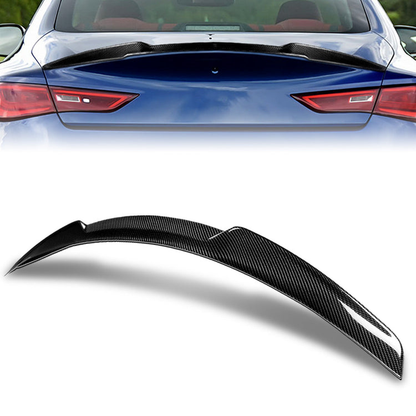 SPOILER CAR TRUNK SPOILER - 17-22 INFINITI Q60 COUPE - CARBON FIBER BLACK