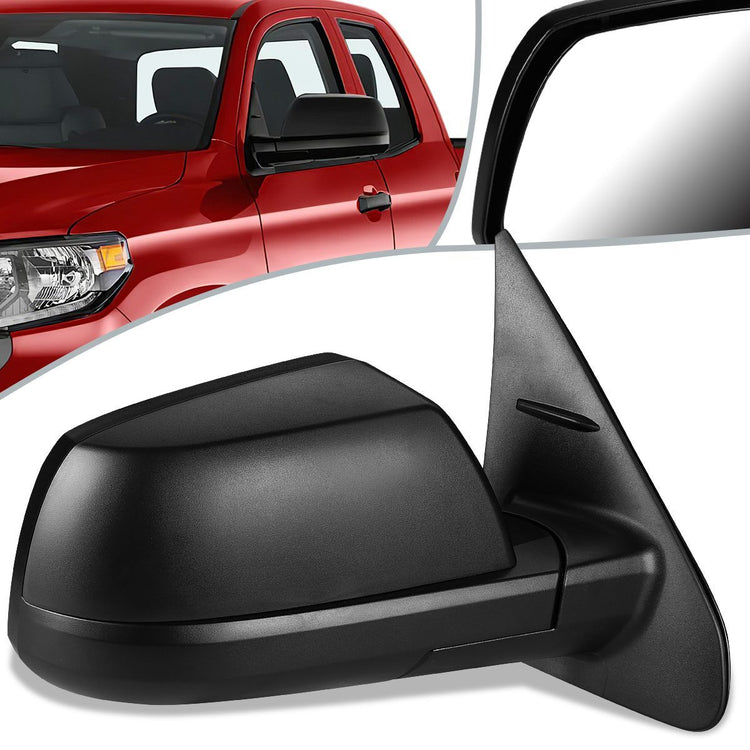 RETROVISOR MIRROR - OEM - 14-15 TOYOTA TUNDRA - MANUAL - TEXTURED - RIGHT - BLACK
