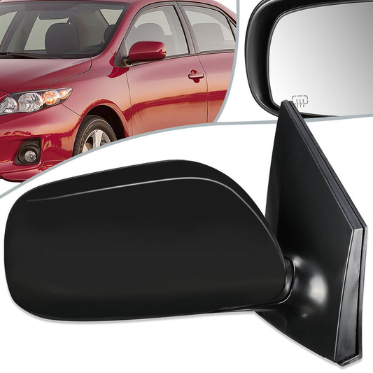 RETROVISOR MIRROR - OEM - 09-13 TOYOTA COROLLA - POWERED - HEATED - TEXTURED - BLACK - RIGHT