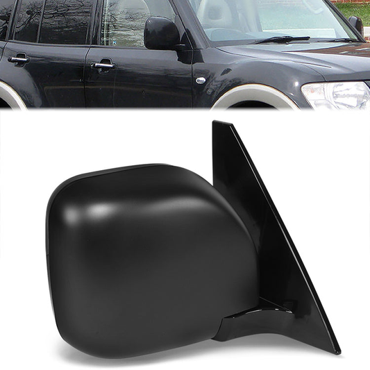 RETROVISOR MIRROR - OE STYLE - MITSUBISHI MONTERO 01-06 - WITH POWER WITH HEATED GLASS - PASSENGER SIDE - PAINT TO MATCH - BLACK