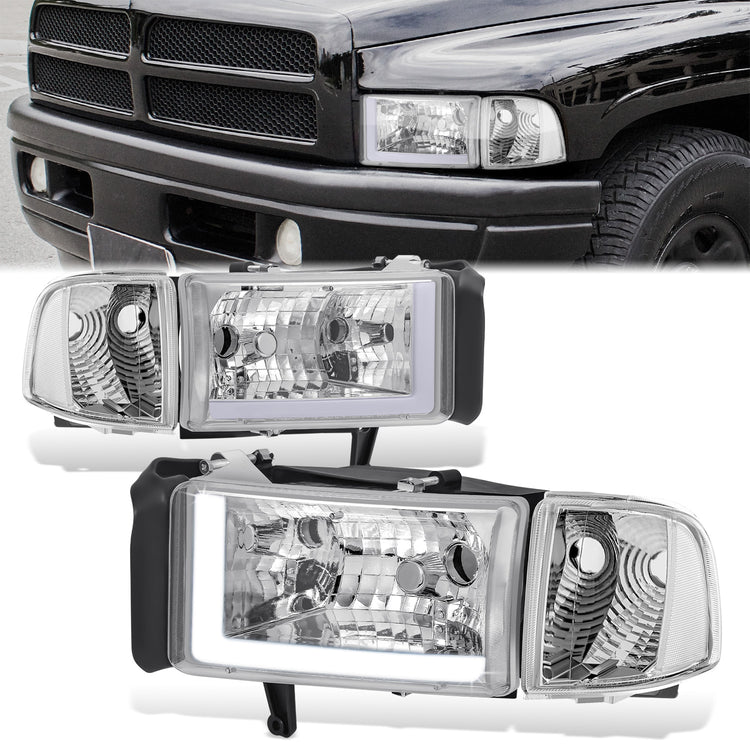 FAROS CLEAR LENS.CLEAR REFLECTOR.CHROME HOUSING - 4PCS - LED BAF