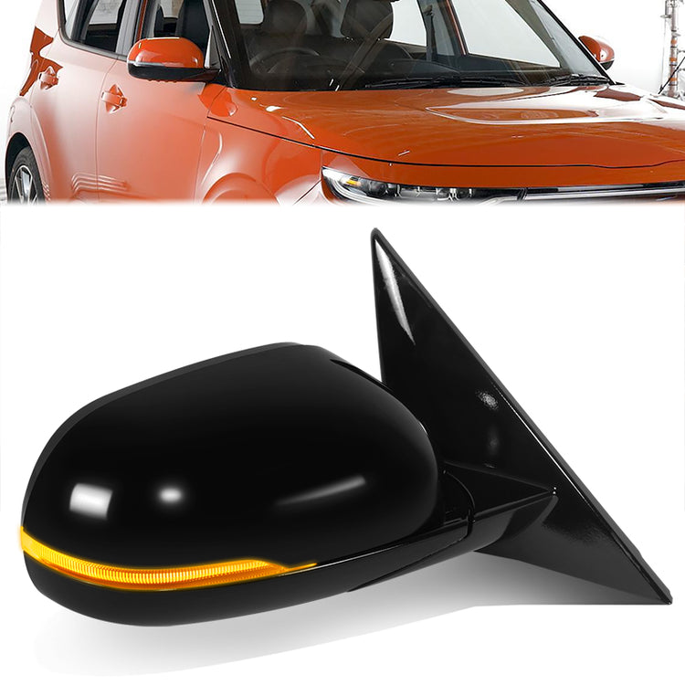 RETROVISOR MIRROR - OE STYLE - KIA SOUL 2020-2022 - WITH POWER WITH HEATED GLASS WITH TURN SINGAL WITH BLIND SPOT - PASSENGER RIGHT SIDE - BLACK