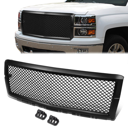 PARRILLA GRILLE - 14-15 CHEVROLET SILVERADO 1500 - BADGELESS DIAMOND MESH - MATTE BLACK