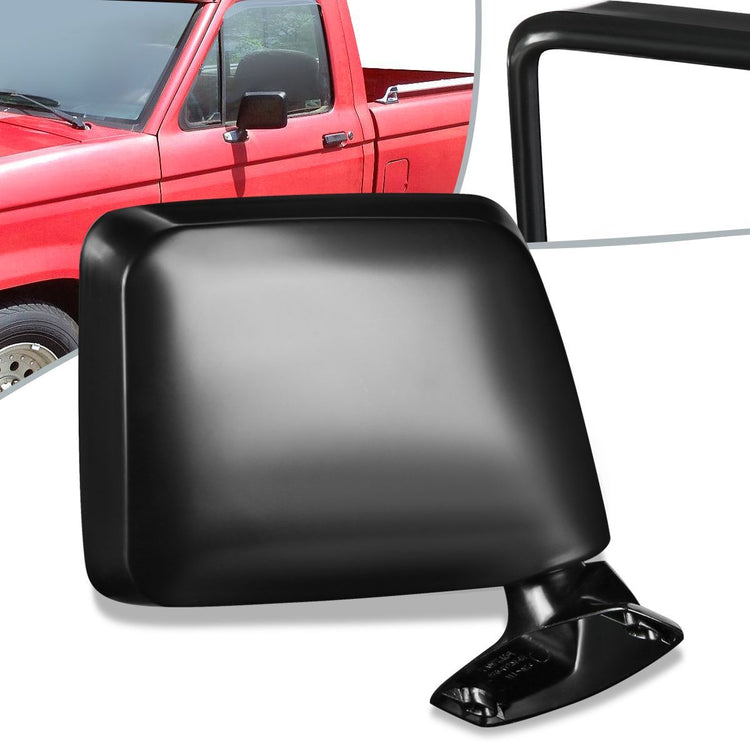 RETROVISOR MIRROR - OEM - 84-90 FORD BRONCO II / 83-92 FORD RANGER - MANUAL - PAINTABLE - BLACK - RIGHT