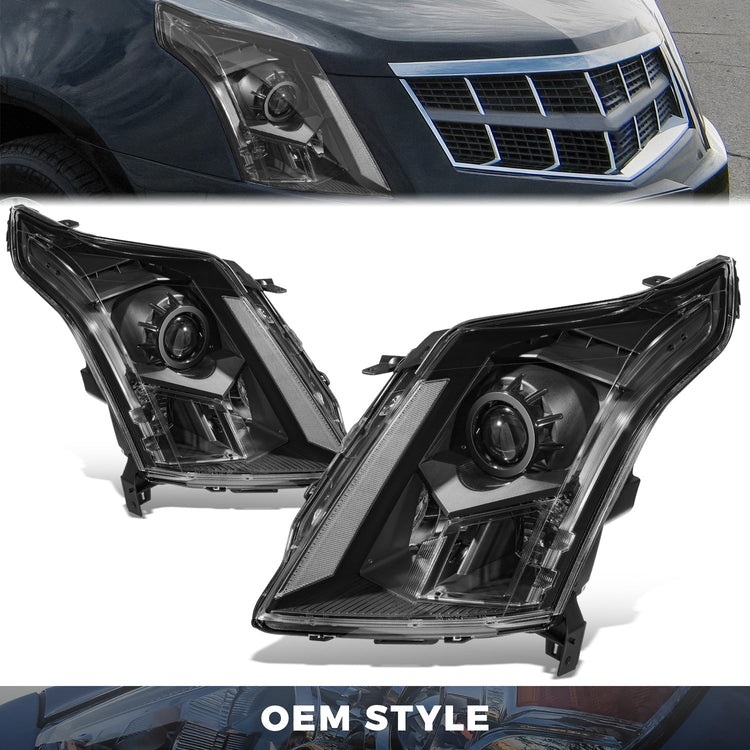 FAROS OE STYLE - 10-16 CADILLAC SRX - BLACK HOUSING - CLEAR REFLECTOR