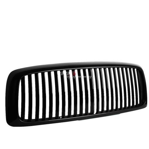 PARRILLA GRILLE - 02-05 DODGE RAM 1500 / 04-05 DODGE RAM 2500 , 3500 - VERTICAL FENCE STYLE - ABS - BLACK