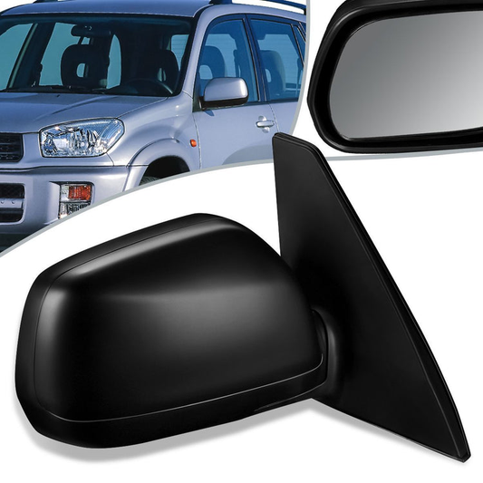 RETROVISOR MIRROR - OEM - 01-05 TOYOTA RAV4 - POWERED - HEATED - PAINTABLE - BLACK - RIGHT