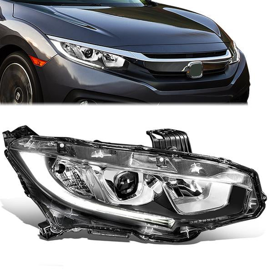 FAROS OE STYLE - 16-20 HONDA CIVIC - FITS MODELS W/ HALOGEN HEADLIGHTS ONLY - H11 LOW BEAM / 9005 HIGH BEAM - RIGHT