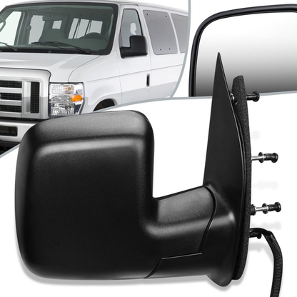 RETROVISOR MIRROR - OEM - 02-06 FORD E-150, E-250, E-350, E-450 / 02-03 FORD E-550 / 02-06 FORD ECONOLINE - POWERED - TEXTURED - BLACK - RIGHT
