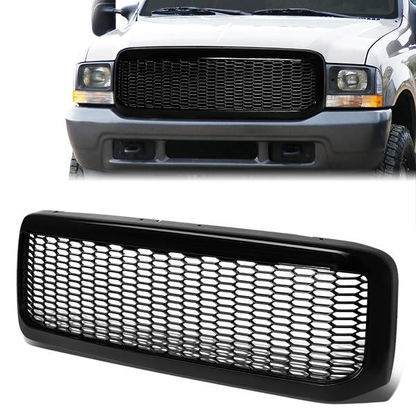 PARRILLA GRILLE - 99-04 FORD F-250, F-350, F-450, F-550 - HONEYCOMB MESH - BLACK