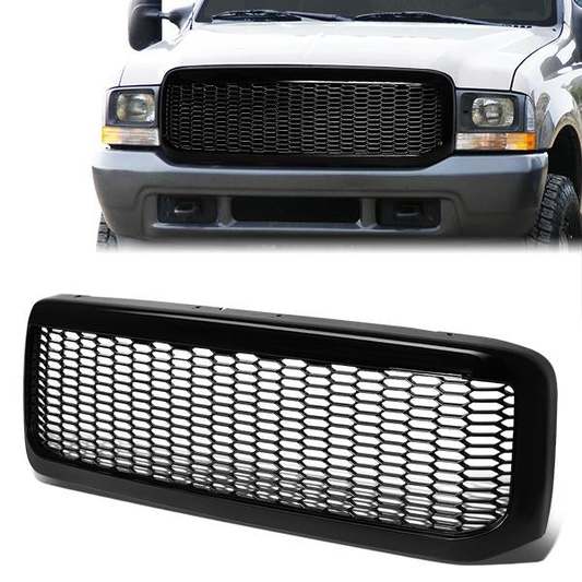 PARRILLA GRILLE - 99-04 FORD F-250, F-350, F-450, F-550 - HONEYCOMB MESH - BLACK