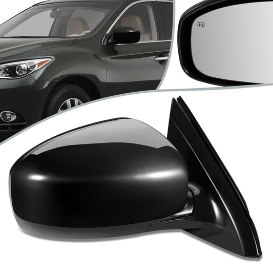 RETROVISOR MIRROR - OEM - 13-15 INFINITI JX35, QX60 - POWERED - HEATED - W/ MEMORY - POWER FOLDING - BLACK MATERIAL - RIGHT