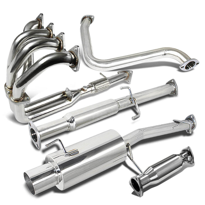 TUBERIA CATBACK CATBACK - 92-96 HONDA PRELUDE H22 - COMBO - SINGLE TIP - STAINLESS STEEL