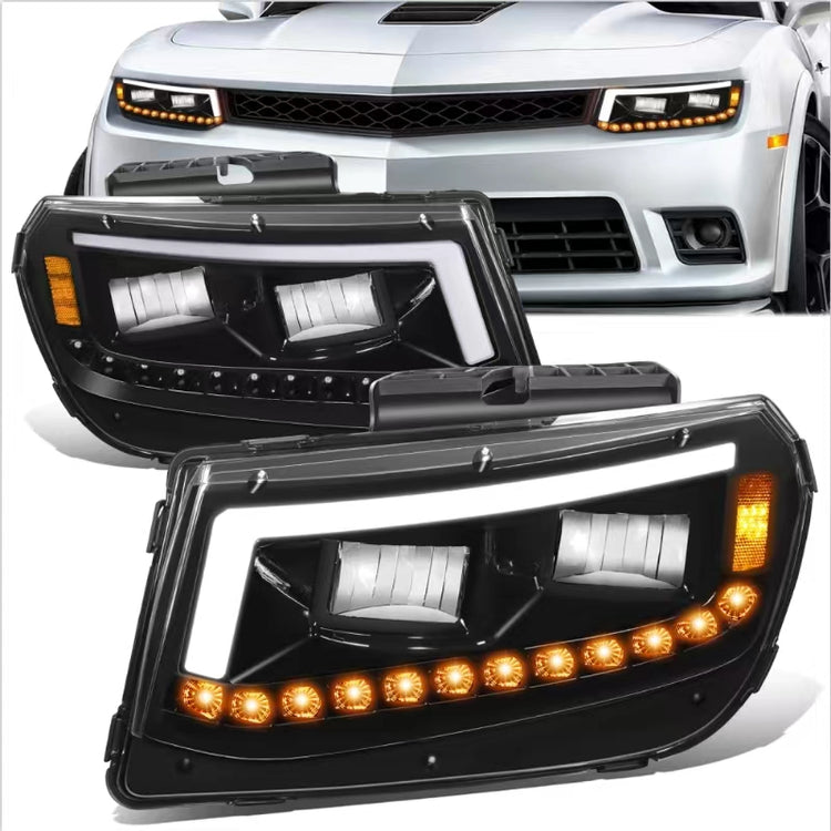 FAROS 14-15 CHEVROLET CAMARO - FITS MODELS WITH HALOGEN HEADLIGHTS ONLY - FULL LED - BLACK