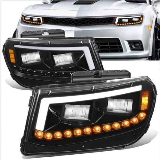 FAROS 14-15 CHEVROLET CAMARO - FITS MODELS WITH HALOGEN HEADLIGHTS ONLY - FULL LED - BLACK