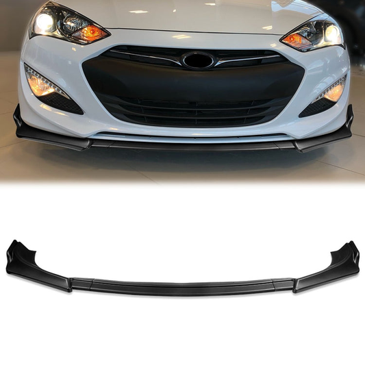 LIP FRONTAL 13-16 HYUNDAI GENESIS COUPE - REQUIRES DRILLING BUMPER FOR INSTALLATION - 3PC - MATTE BLACK